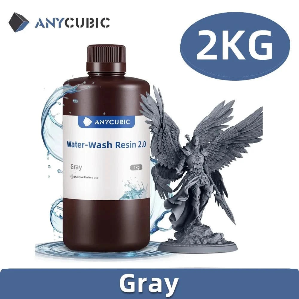 ANYCUBIC Water Washable Resin Low Odor Low Viscosiy 405nm UV Resin For LCD 3D Printing High Precision 3D Printer Resin