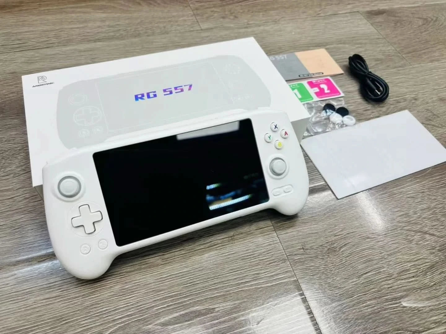ANBERNIC RG557 Handheld Game Console 5.48" AMOLED Screen Dimensity 8300 Android 14 High-resolution Joysticks Video Player RG 557