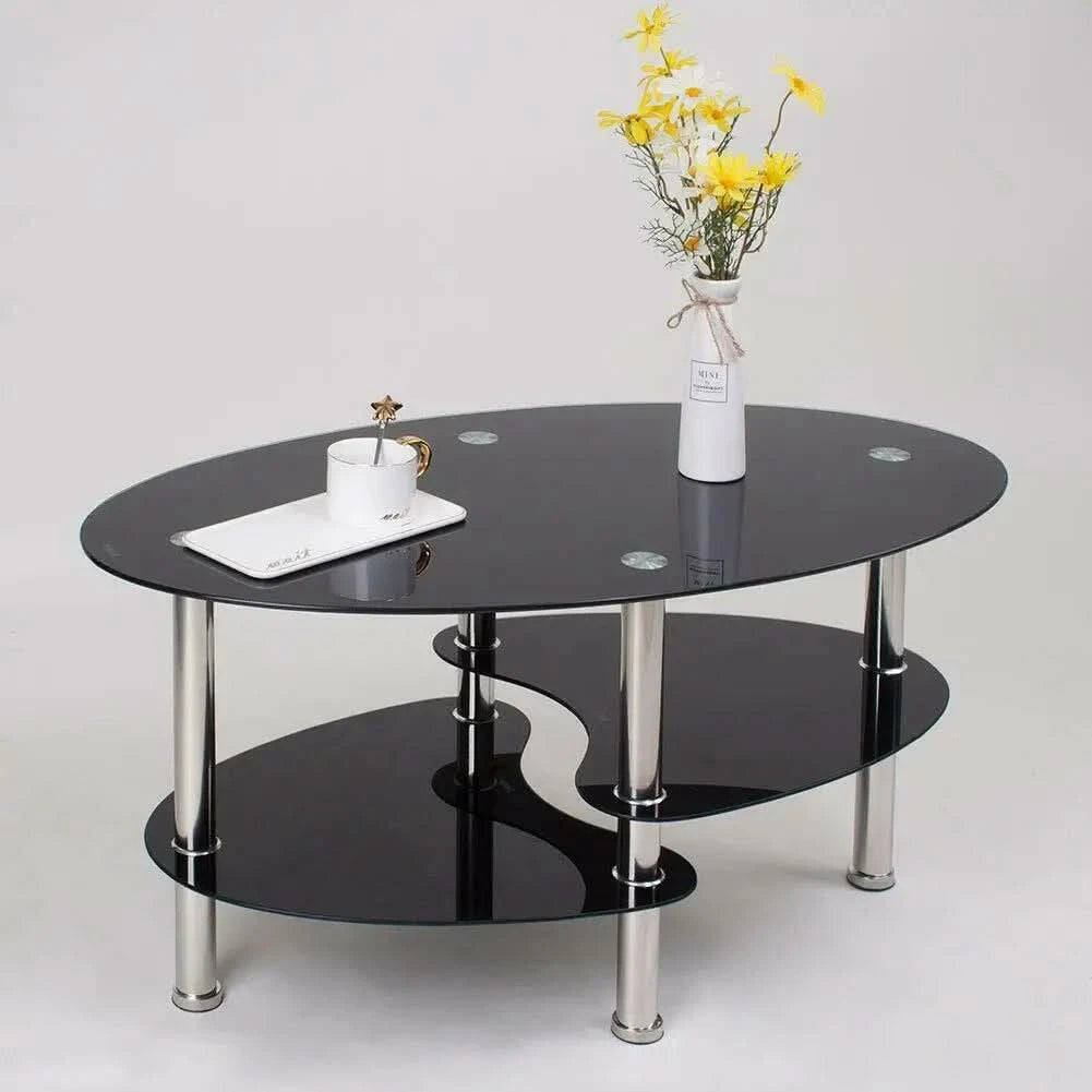 2019 Popular Center Table Modern Design Coffee Centre Table with Glass Top High Quality