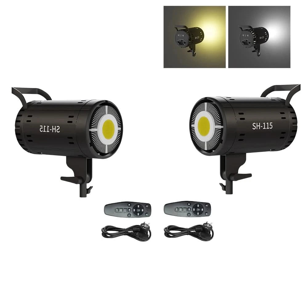 SH 115/135W LED COB Video Light Photography Lamp With Tripod Softbox Remote Control Video Light For Skit Video Photography
