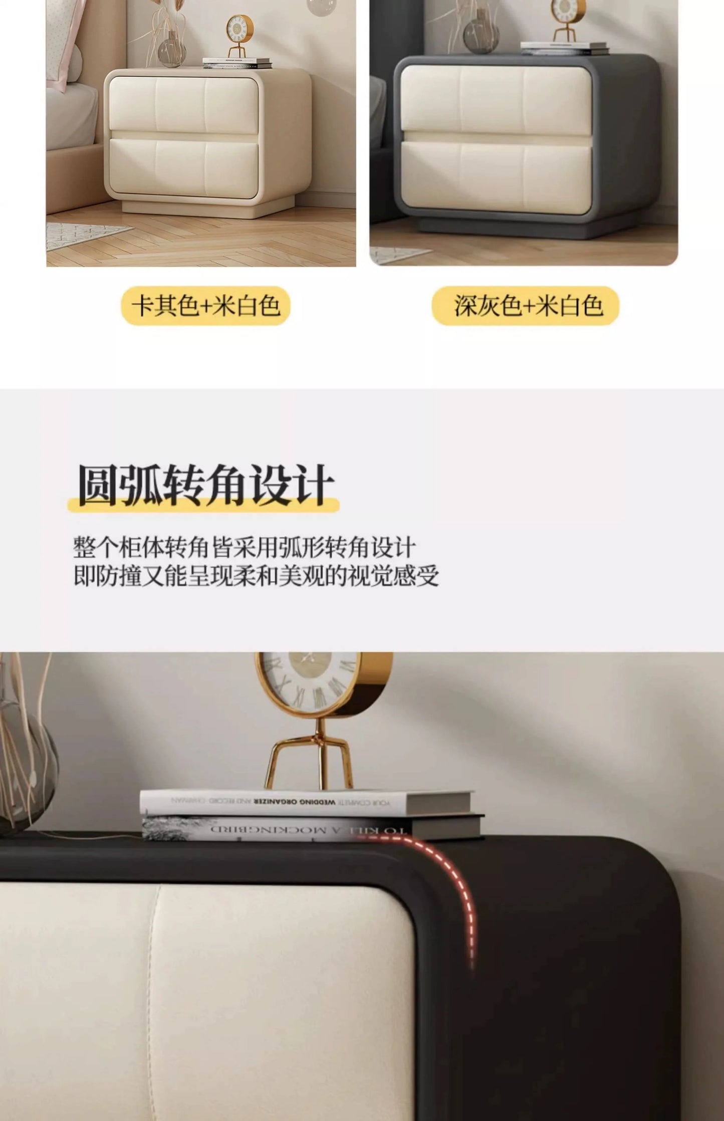 Children's Room Bedside Cabinet Free-Standing Wooden Storage Table Small Side Organizer for Bedroom Balcony