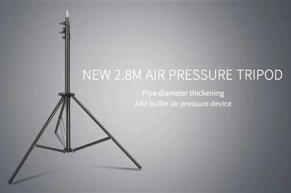 SH 280cm Stainless Steel Light Stand Photography Stand for Photo Video Lighting Spring Cushioned Heavy Duty Stand Tripod