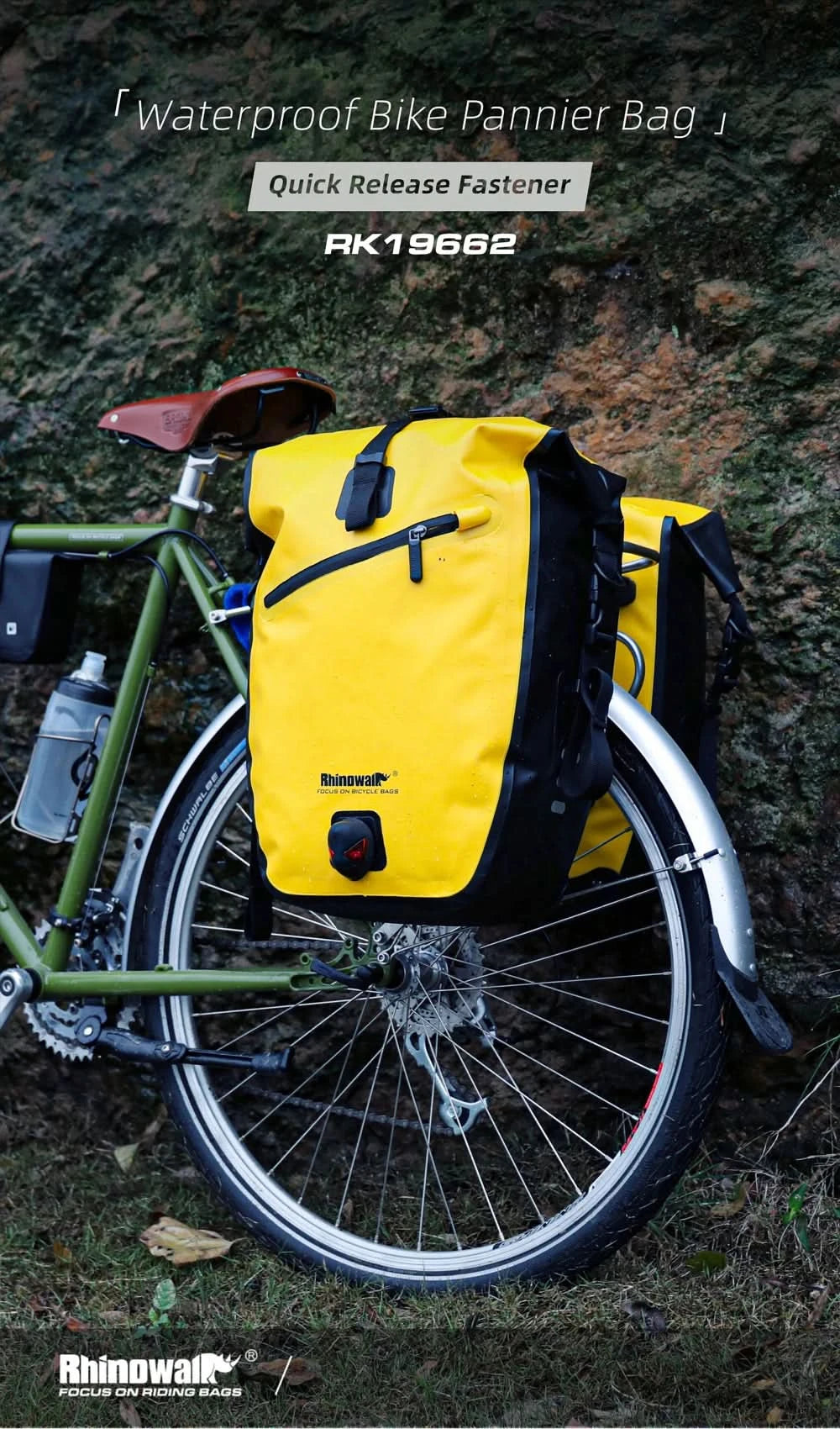 Rhinowalk Waterproof Bike Bag 20L/27L Travel Cycling Bag Basket Bicycle Rear Rack Tail Seat Trunk Bags bicycle bags & panniers