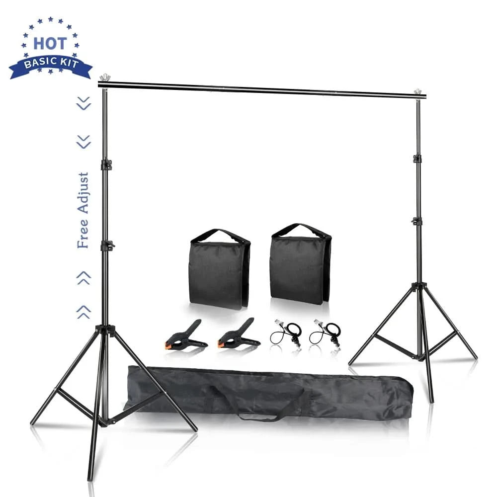 SH Photography Background Backdrop Stand Support Picture Canvas Frame System Kit With Carry Case For Muslin Photo Video Studio
