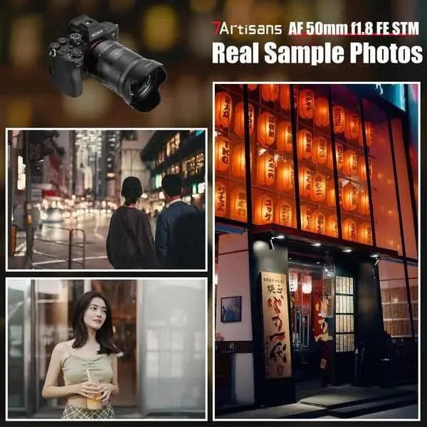 7artisans 50mm F1.8 Full Frame AutoFocus Camera Lens for Sony E Mount A7 A7R A7C A9 Nikon Z Mount Z7 Z6 Z5 Z9 Z50