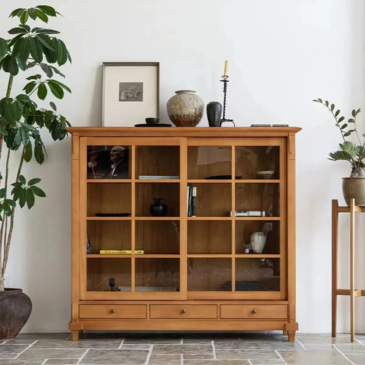 Living Room Side Cabinet Furniture Corner Wooden Living Room Floor Cabinet