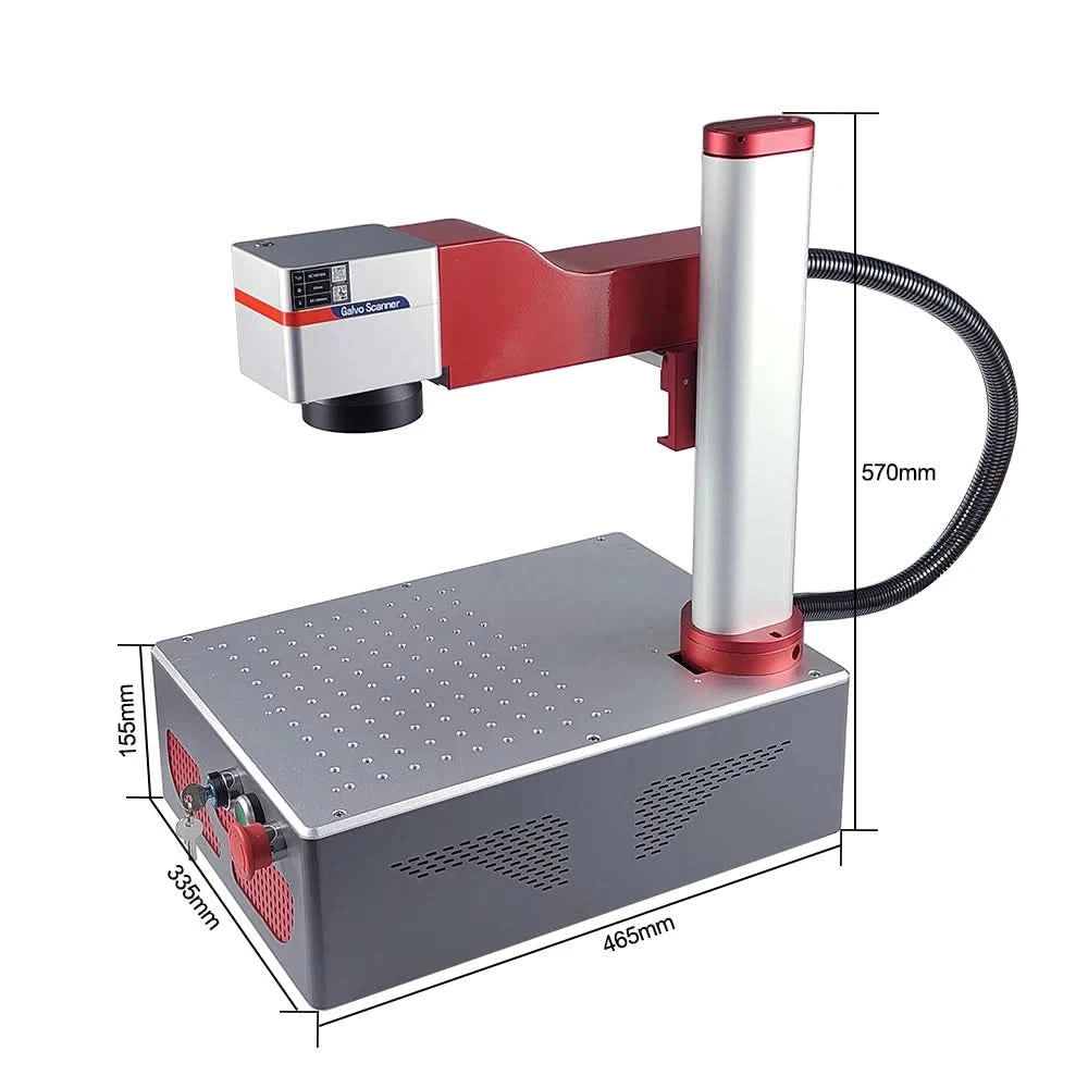 Hunst Small Laser Marking Machine MAX 30W Portable Foldable Mini Fiber Engraving Machine for DIY Marking Gifts Metal Engraving
