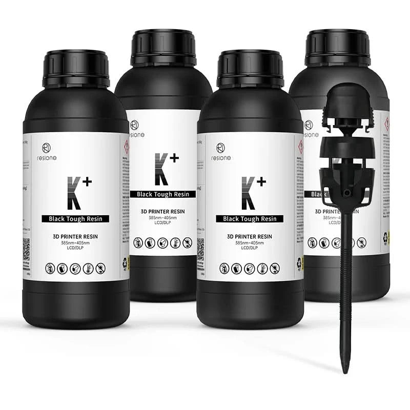 Resione K+ Tough ABS Like 3d Resin Scratch Resistant High Precision UV 405nm For LCD SLA DLP Elegoo  Anycubic 3d Printer