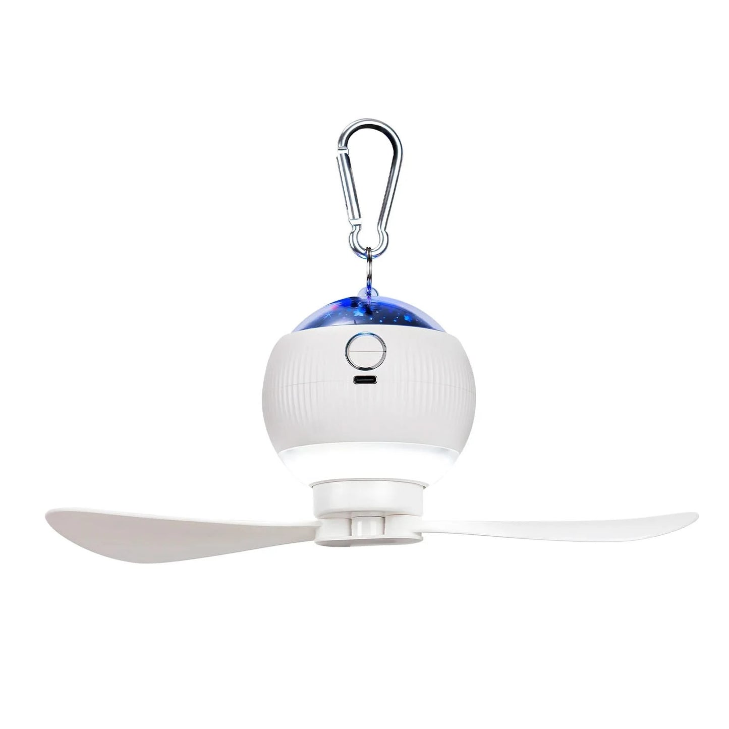 With LED Fan Light, 3 Speed Remote Control, Portable Travel, Easy to Install, Silent Room
