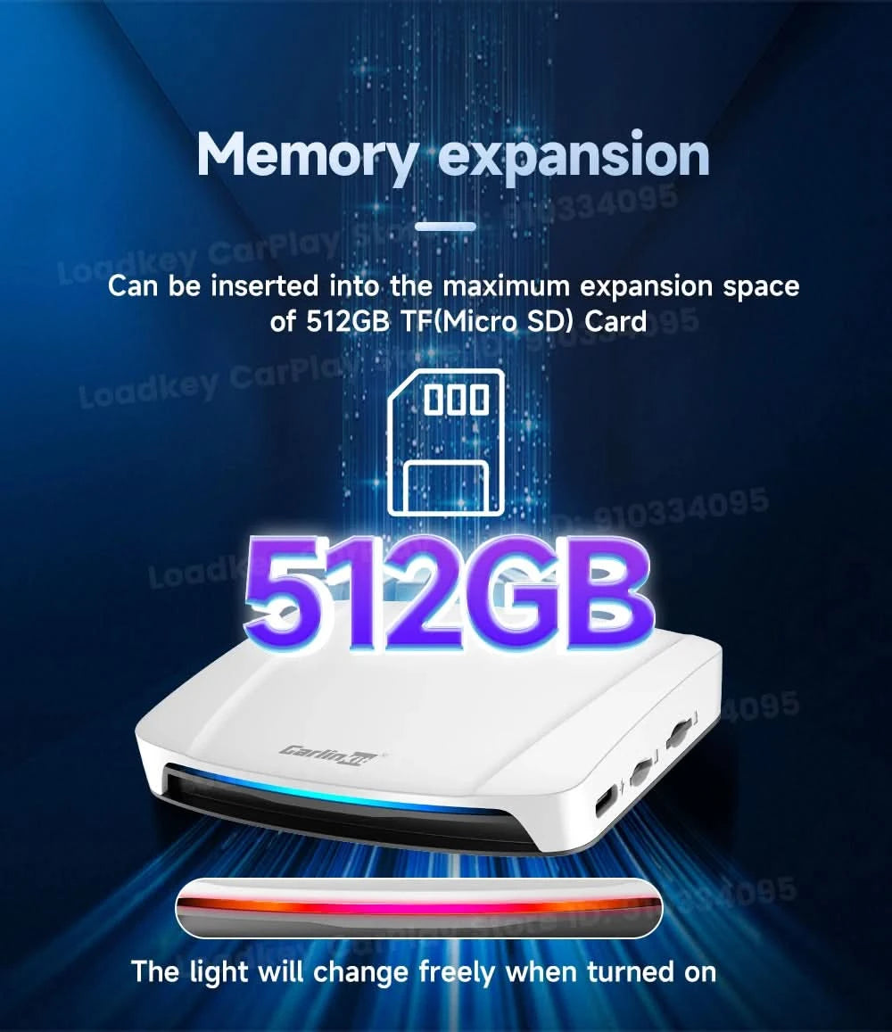 Carlinkit HDMI Output Car Tv Mate Carplay Qualcomm 6225 8-Core Android Auto Wireless Adapter Support Youtube Gps Split Screen