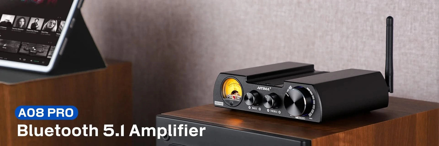 AIYIMA Audio A07 MAX Stereo Amplifier 300W X2 TPA3255 Power Amp 2 Channel Bridgeable Mono 600W  Amplifier for Passive Speaker