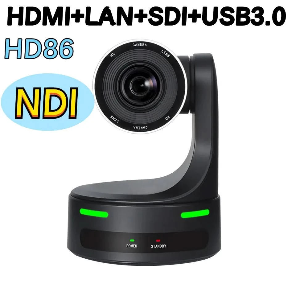 NDI HX POE Church PTZ Camera 12/20X Zoom 60fps USB HDMI LAN SDI Control for Video Conference Broadcast Youtbe with Tally Light