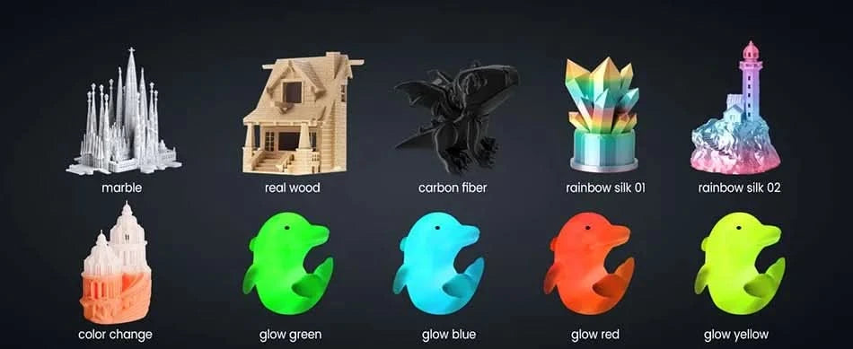 JAYO 3D Filament 1.75mm PLA / PLA Plus / PLA Meta/ Silk PLA+/PLA Matte 3D Prnter Filament 1.1KG For FDM Multicolor Set 10Rolls