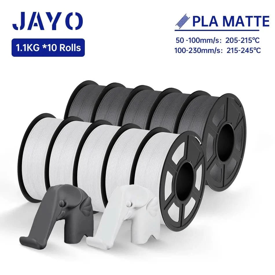 JAYO PLA / ABS / PETG / Silk / ASA /TPU /PLA+ Filament 10 Rolls 3D Printer Filament 1.75MM 0.65/1/1.1KG Neatly Wound 3D Filament