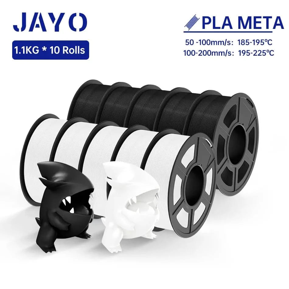 JAYO PLA / ABS / PETG / Silk / ASA /TPU /PLA+ Filament 10 Rolls 3D Printer Filament 1.75MM 0.65/1/1.1KG Neatly Wound 3D Filament