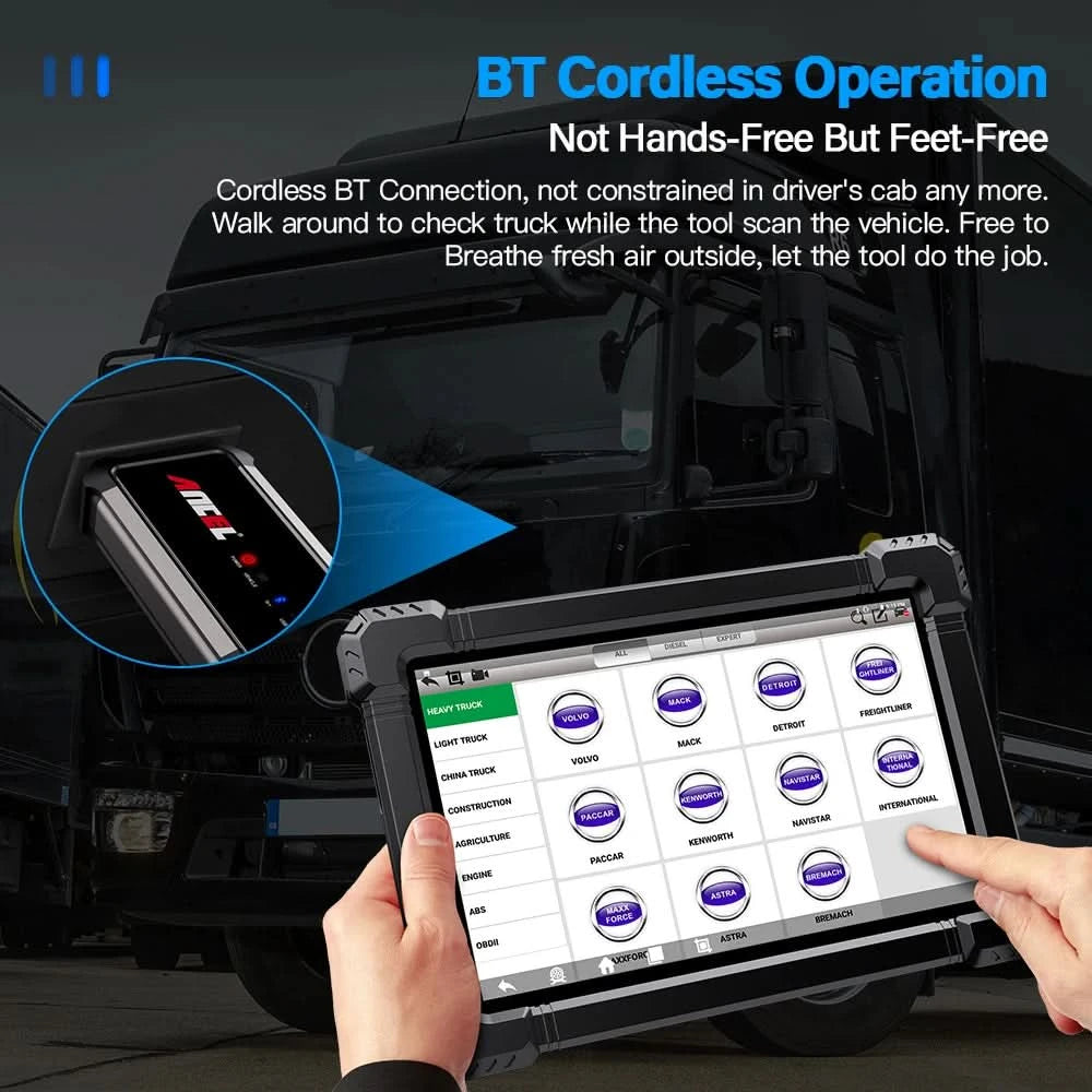 ANCEL X7HD Heavy Duty Truck Scanner  Full System Diagnostic Tool Bidirectional Diesel Scan Tool with 40+ Reset & DPF ECU Coding