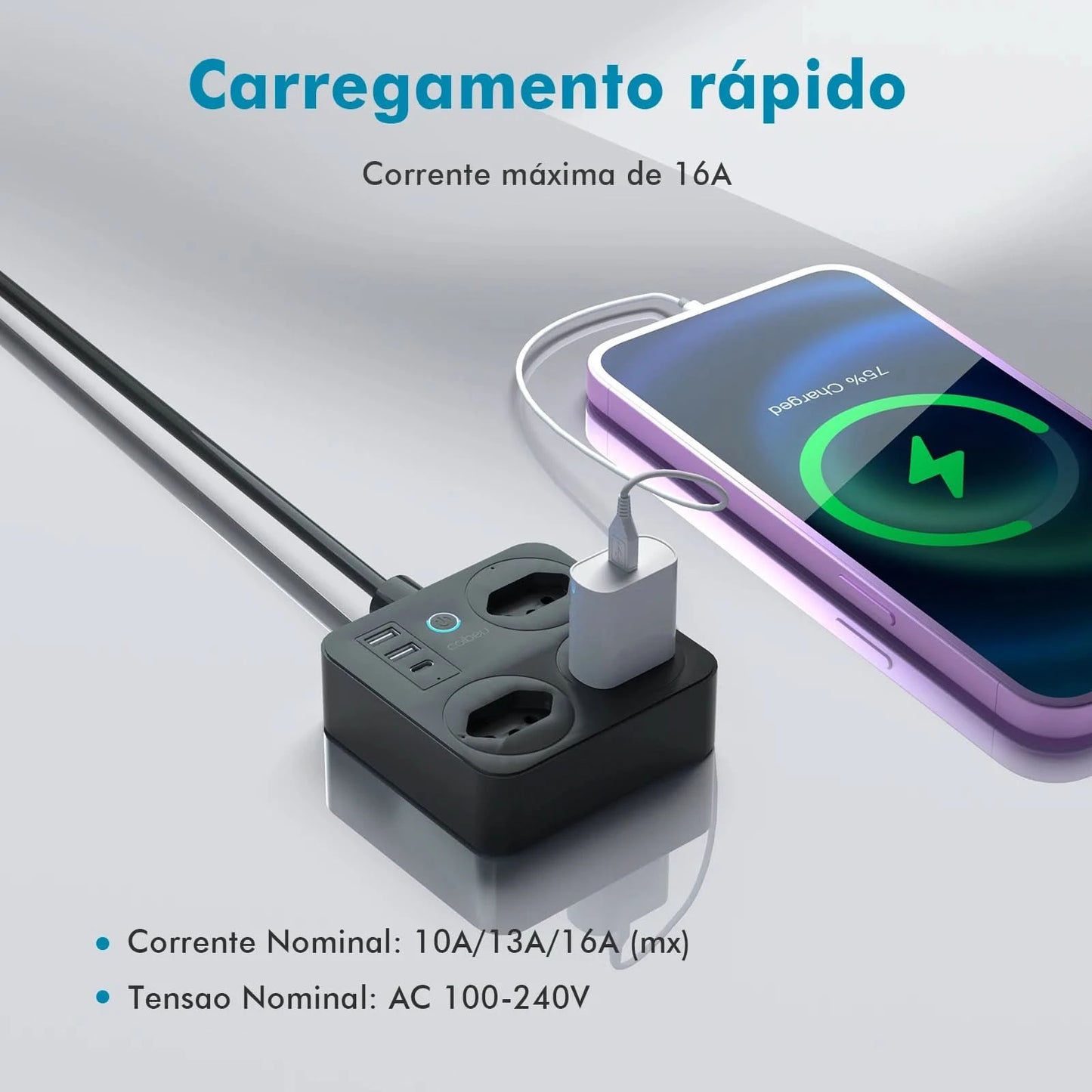 Smart Switch mit Steckdose, brasilianischer Netzfilter, Smart Plug, USB-Steckdose, Smart Switch, Smart Socket