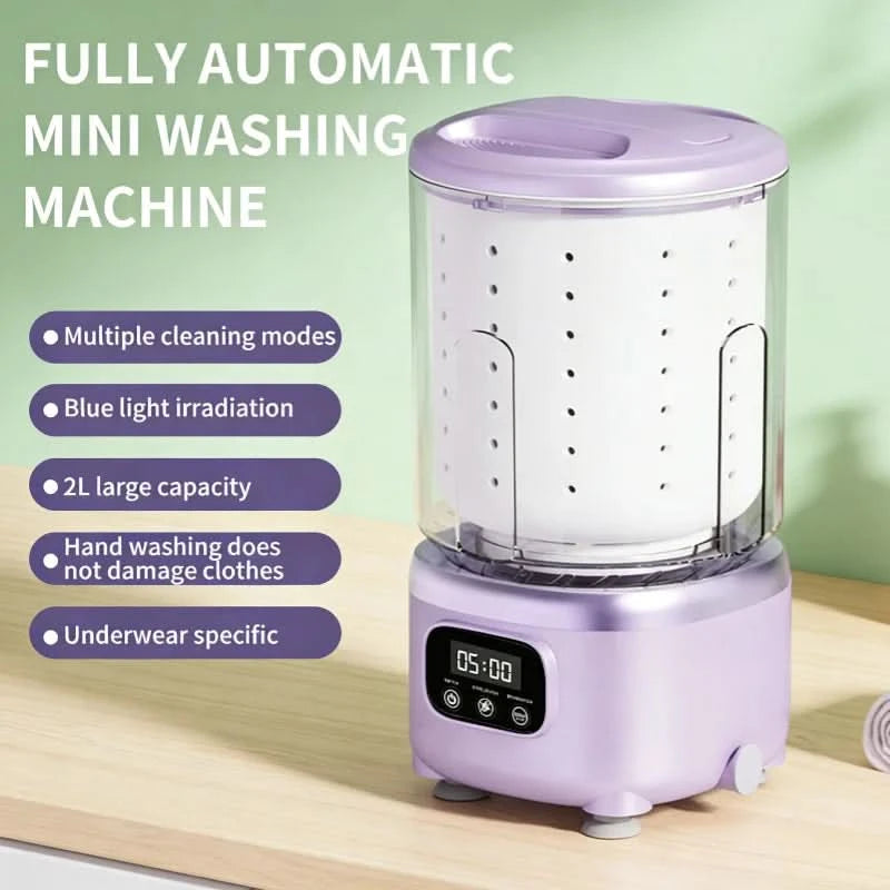 2L Wireless Mini Charging Wash in One Washing Machine Suitable for underwear, socks, pet clothes