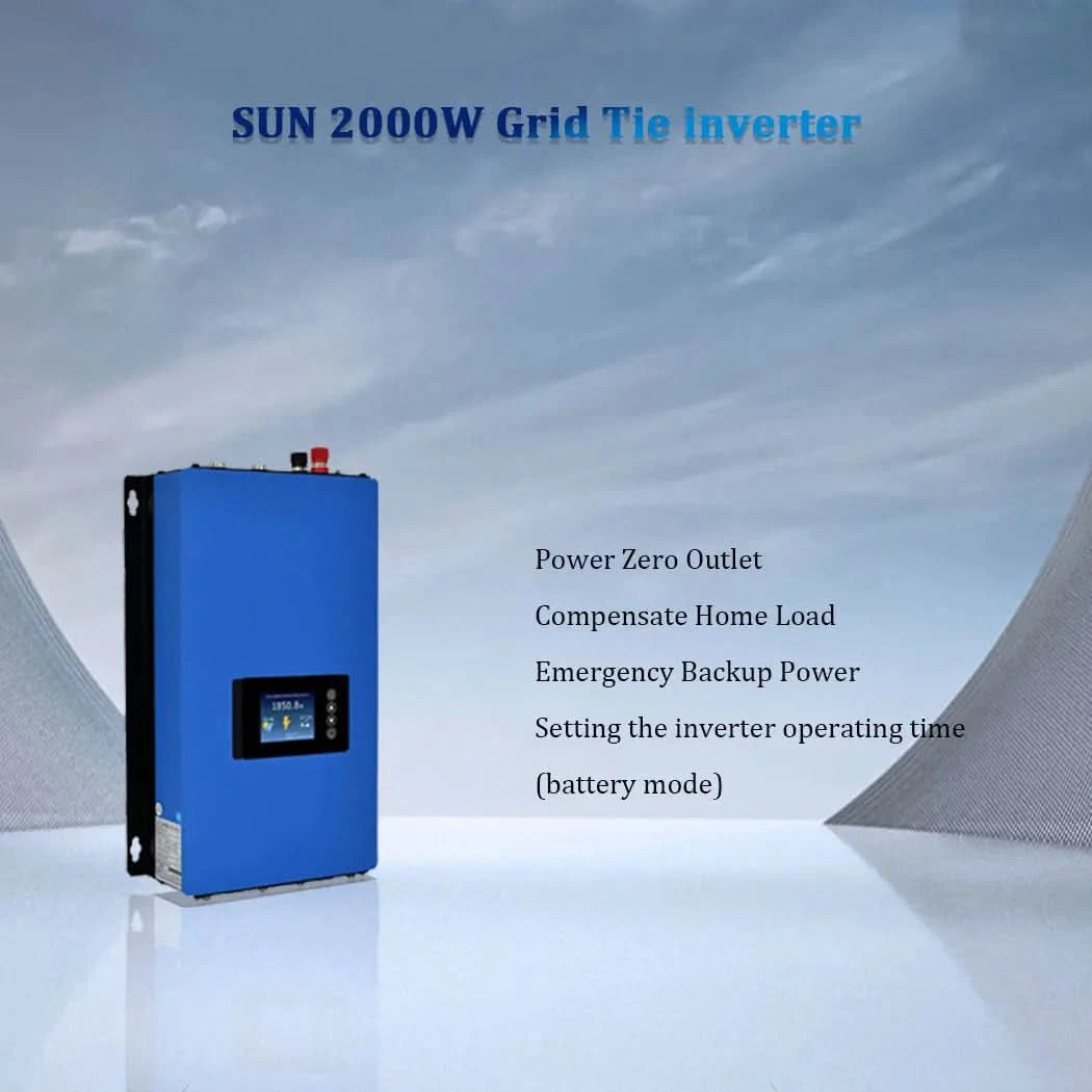 [Local delivery]Y&H 1KW 2KW MPPT Grid Tie Inverter with Limiter, Applies to Solar Panel or Battery Discharge Mode, Optional WiFi