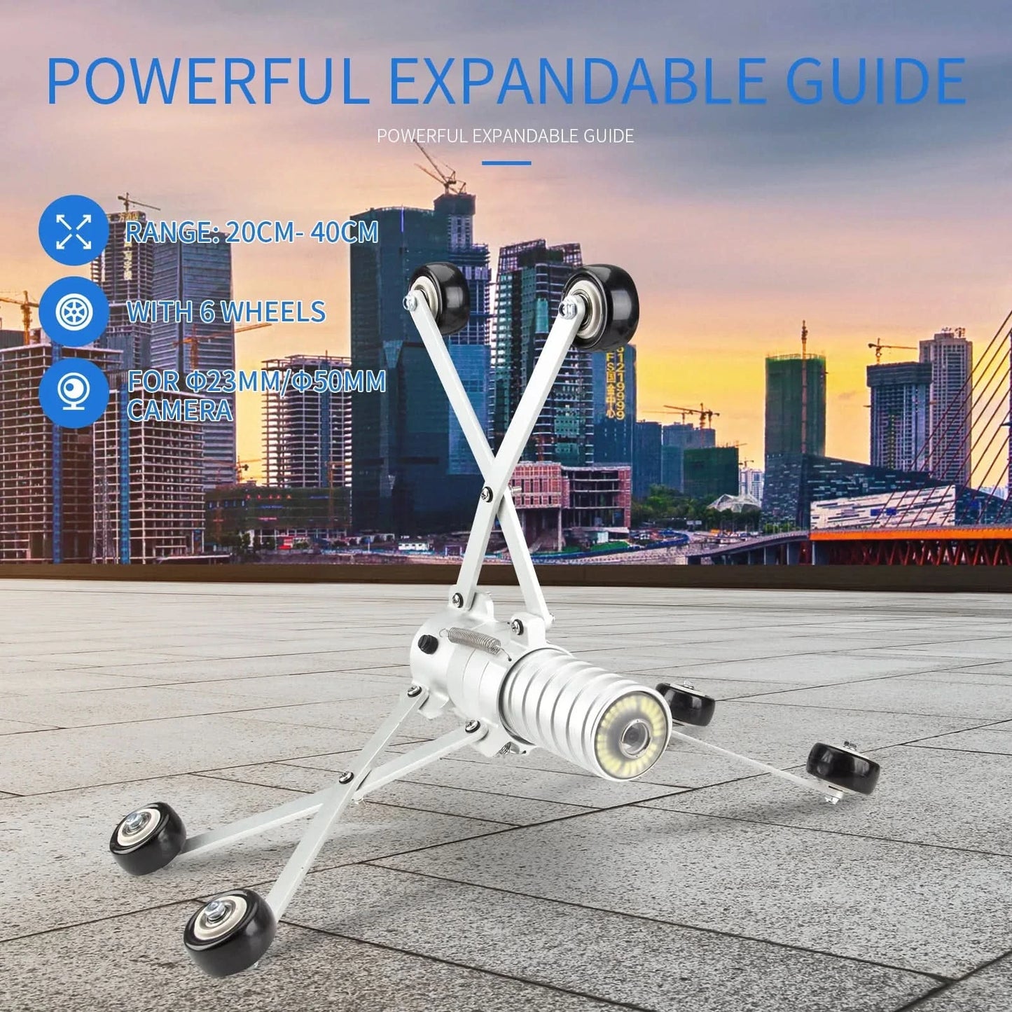 The Wheel Guide of the Pipe Inspection Camera and Drain Sewer Pipeline Industrial Endoscope camera Head Skid Protector