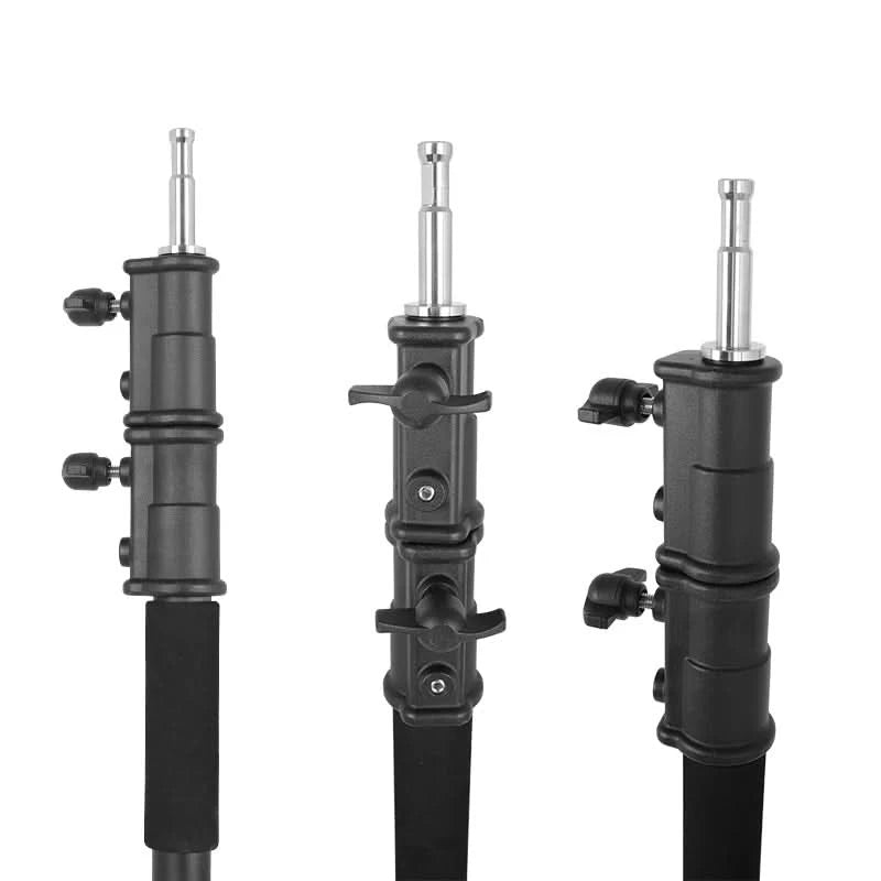 SH 2.6M/3.3M Black Stainless Steel Century Foldable Light Stand Tripod Magic Leg Photography C-Stand For Spot Light,Softbox