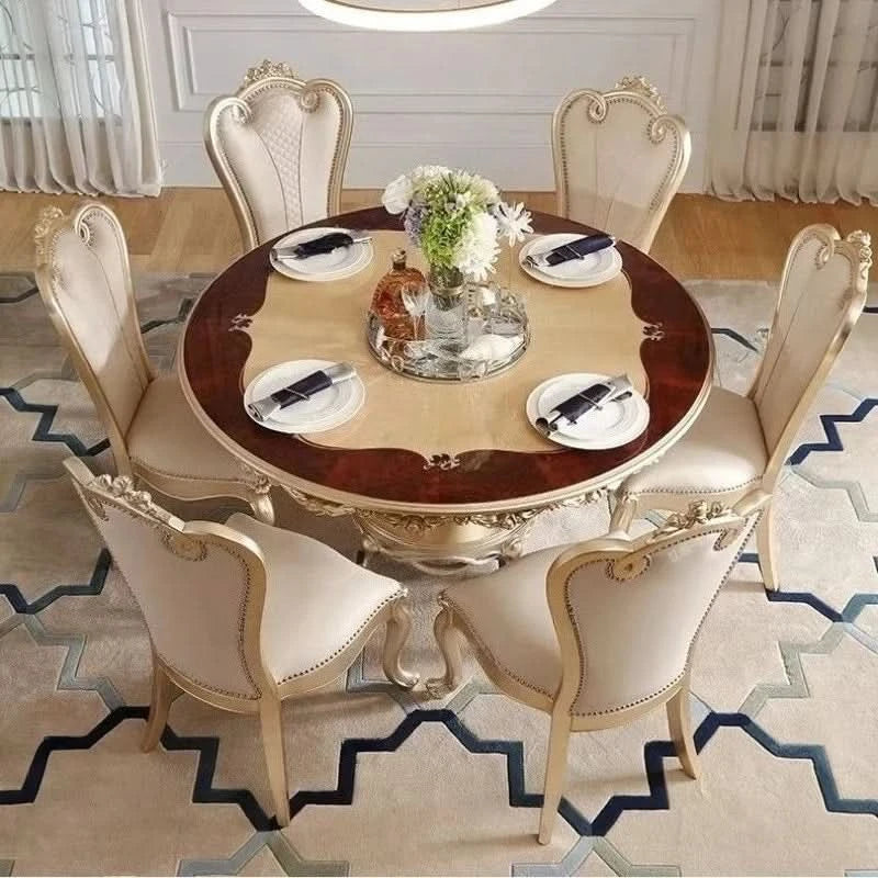 Kitchen Mobile Dining Table  Non Slip Modern Dining Table Set Living Room Esstisch House Accessories Luxury Unique Round Design