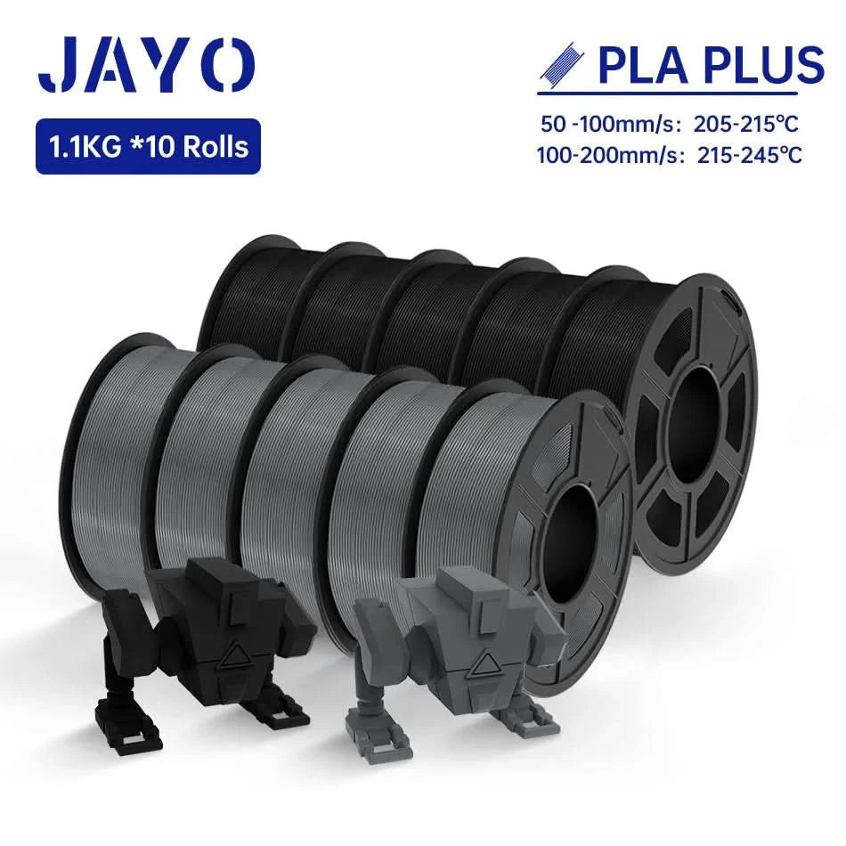JAYO PLA / ABS / PETG / Silk / ASA /TPU /PLA+ Filament 10 Rolls 3D Printer Filament 1.75MM 0.65/1/1.1KG Neatly Wound 3D Filament