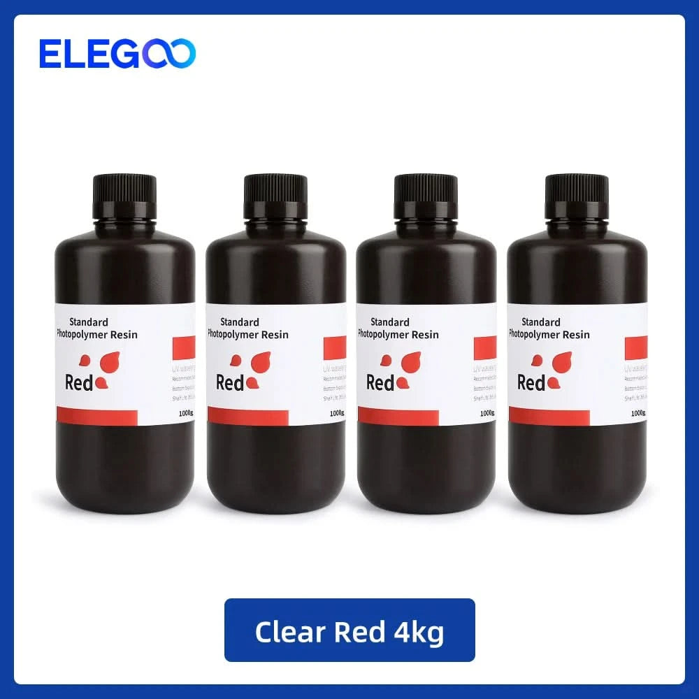 ELEGOO 3D Printer Resin LCD UV-Curing Resin 405nm Standard Photopolymer Resin for LCD 3D Printing 1000g Black Grey White Skin