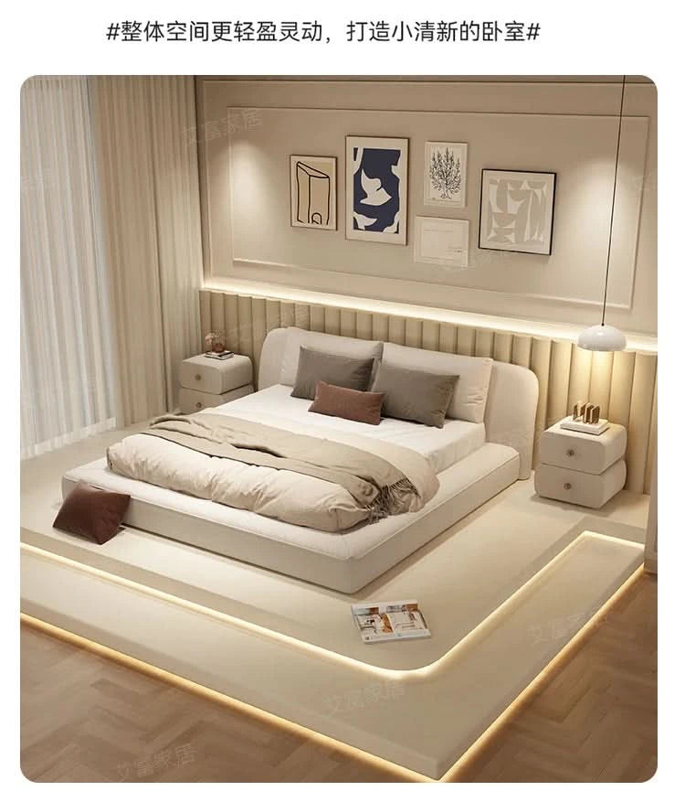 Queen Size Marriage Bed Modern Minimalist Multifunctional Bedroom Bed Storage Space Camas De Casal De Luxo Home Furniture