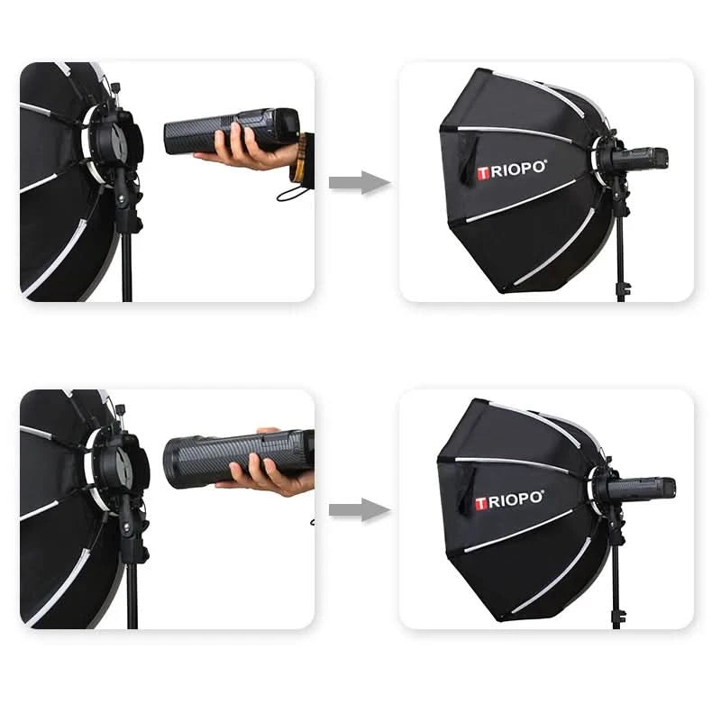 TRIOPO Softbox KX55CM KX 65CM 90CM Octagon Umbrella Light Box For Godox AD200 V1 Speedlite Flash Light Photography Photo Studio