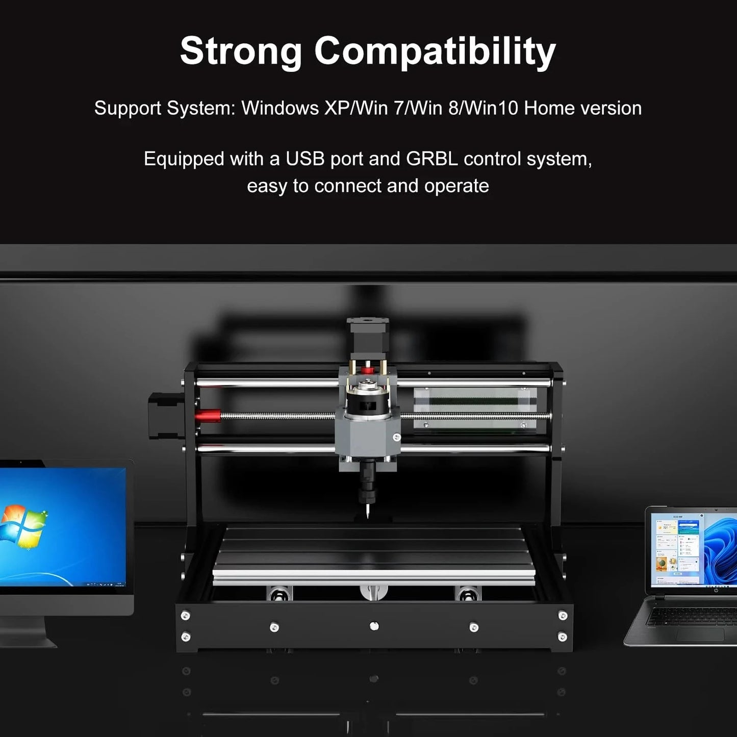 Twotrees TTC3018 CNC Milling Cutter Laser Engraving Machine CNC Router DIY Tool Metal Plastic Acrylic PVC Wood Board GRBL