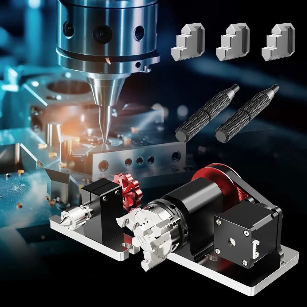 Twotrees 4th Axis CNC Rotary Module Kit for TTC450/TTC 450 PRO Rotary Roller For Engraving Cylindrical Object Cans