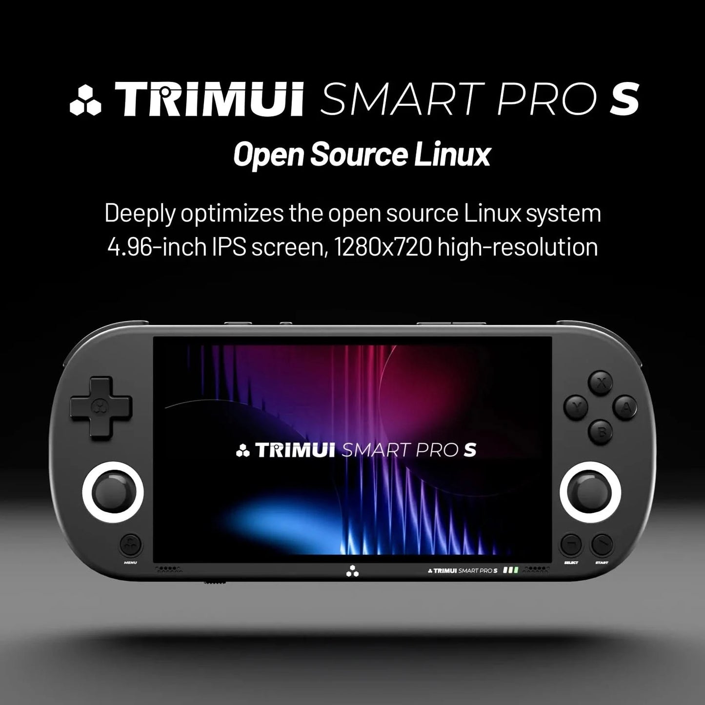 Trimui Smart Pro S Retro Handheld Game Console 4.96'' IPS Screen Linux System Joystick RGB Lighting Video Game Smartpros Gifts