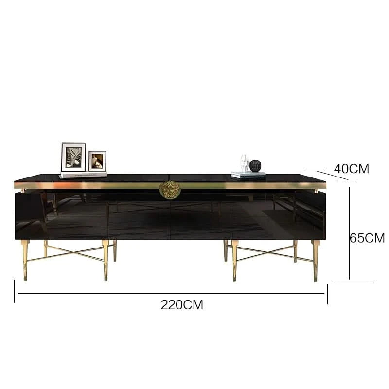 TV Table Small Sitting Room Ground Ark Of Stainless Steel Wooden Furniture Of The Lacquer That Bake