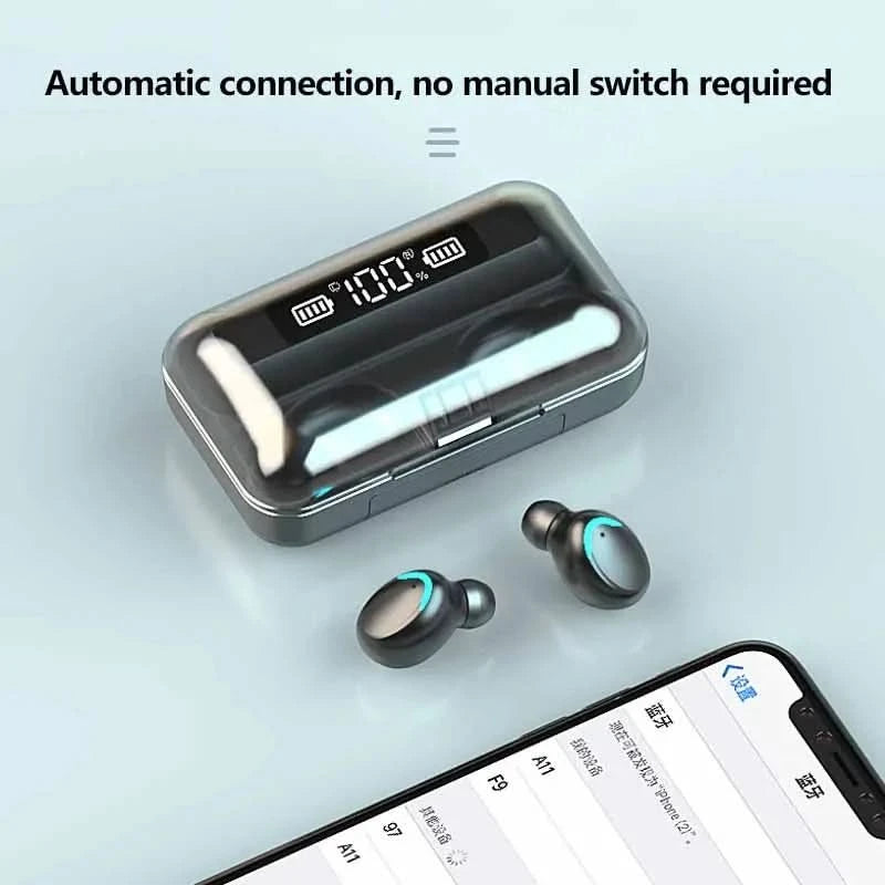 Brazil Fones de ouvido F9-5 Bluetooth sem fio Fones de ouvido Bluetooth com display LED enviados do Brasil