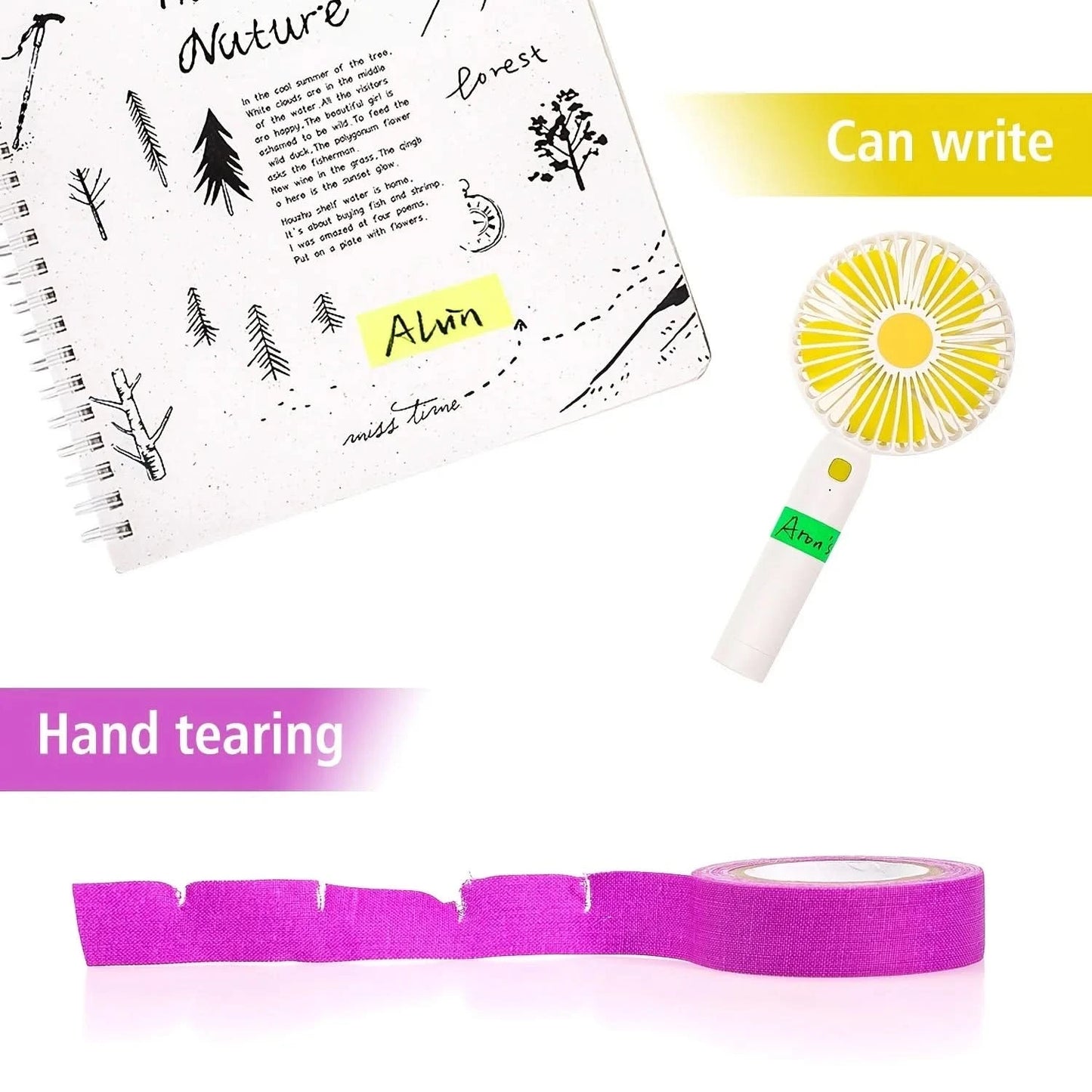 6Pcs/set Tape Fluorescent Tape Self Adhesive Sticker Reactive Black Light Reactive Photography Home Decor DIY Crafts