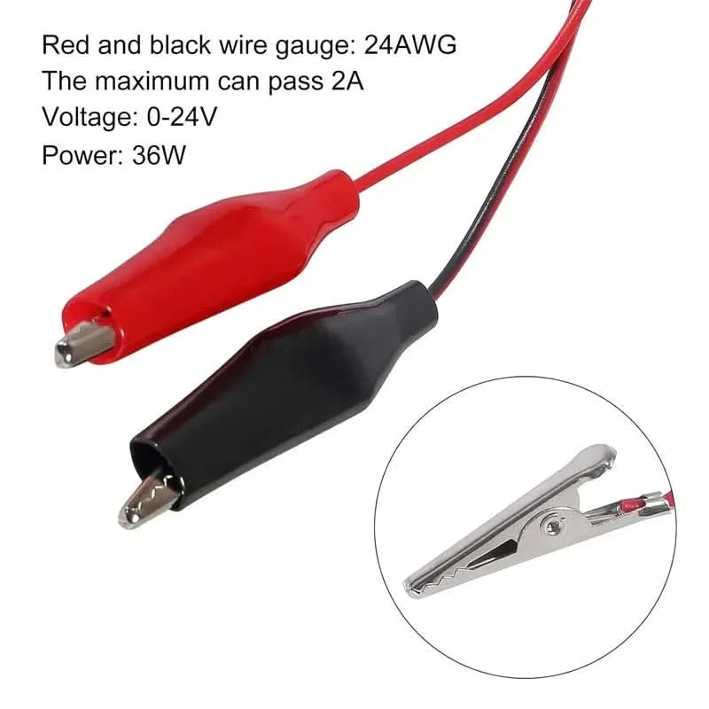 2pcs USB to Alligator Clip Adapter Cable Male Female USB to Alligator Clip Probe USB Cables with Alligator Clip for Circuit Test