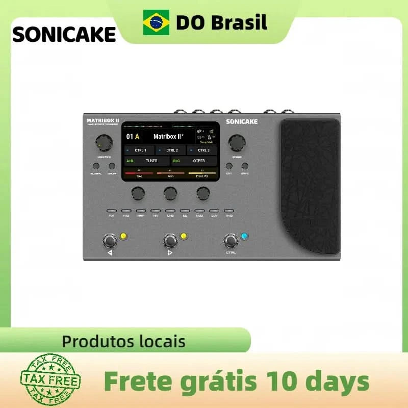 SONICAKE Matribox II Brasil New Guitar Bass Amp Modeling Multi-Effects Processor with Expression Pedal FX Loop MIDI Stereo USB