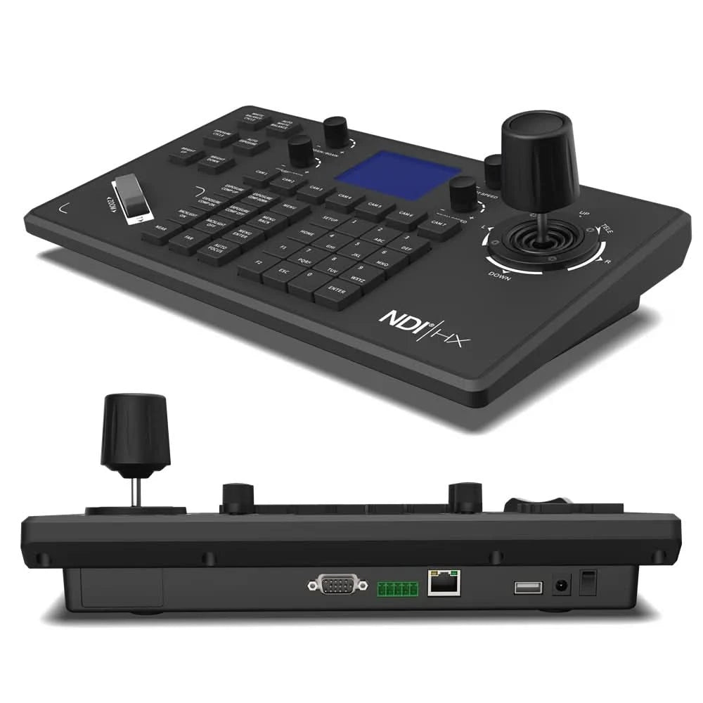 HCSTVCON NDI Joystick Controller Keyboard 3D Controller Video Conference Church Live Streaming PTZ Camera Control 255 Presets