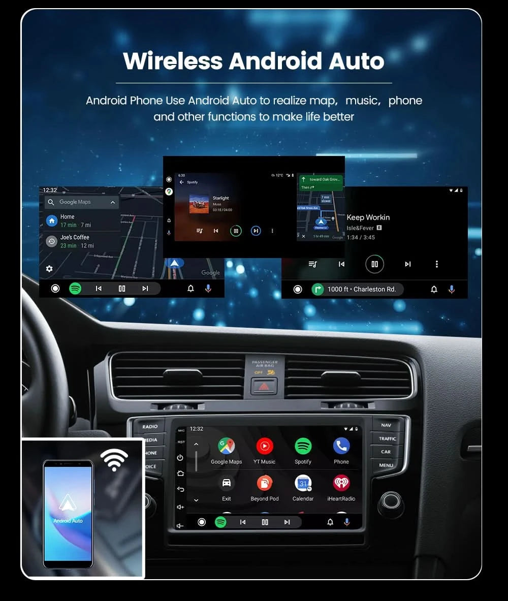 Wireless CarPlay Dongle for Android Car Wireless Android Auto Carlinkit Car Play iOS Mirror Screen Mirrorlink USB Adapter CCPA