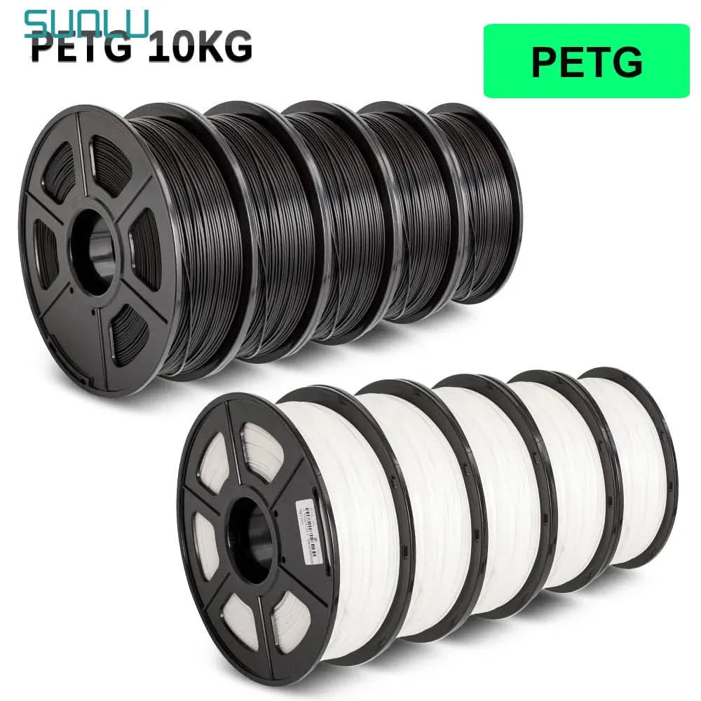 SUNLU 10KG 3D Filament PLA/PLA PLUS/PETG/Easy ABS Filamnet 1.75mm 10Roll 1KG Neatly Wound 3D Printer Filament for 3D Printer