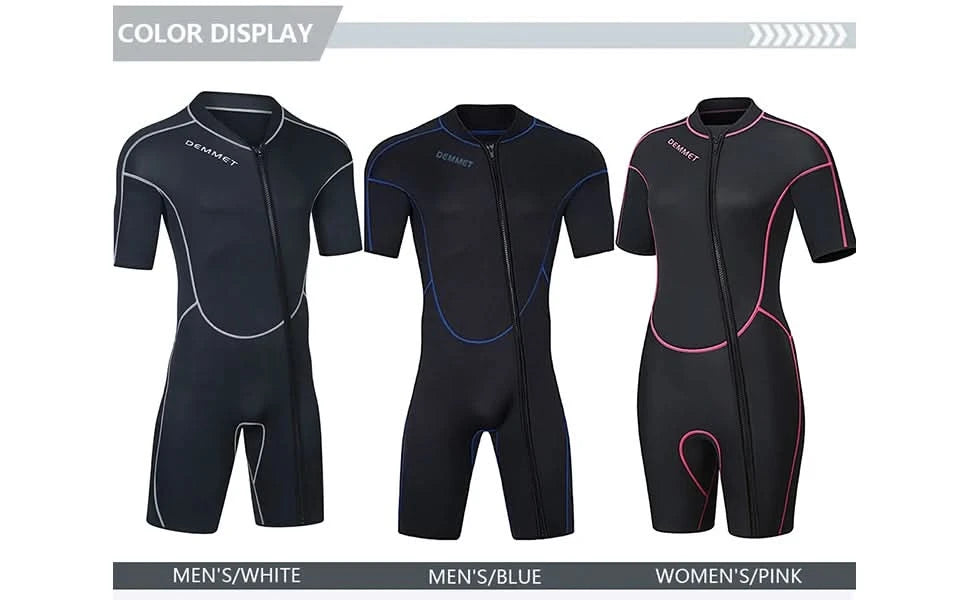 Scuba wetsuit 1.5MM-3MM One-piece neoprene Men Women Full Body Wetsuit Sunscreen White Warm Swimsuit Swimming Surfing Snorkeling