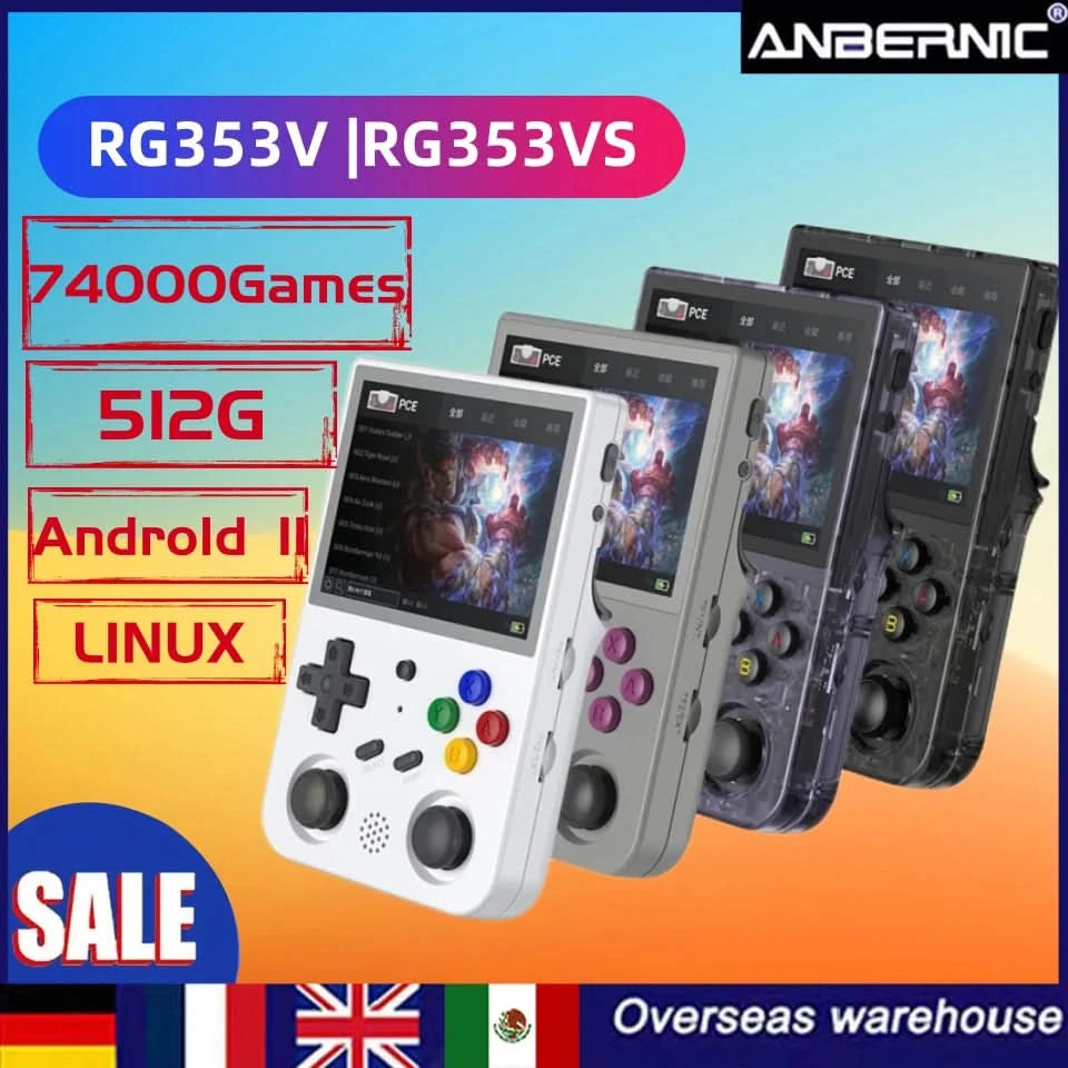 HOT 512GB TF Card Preloaded Games for ANBERNIC RG353V RG353VS Bag Card for 512G 256G 128G 64G Retro Handheld Game