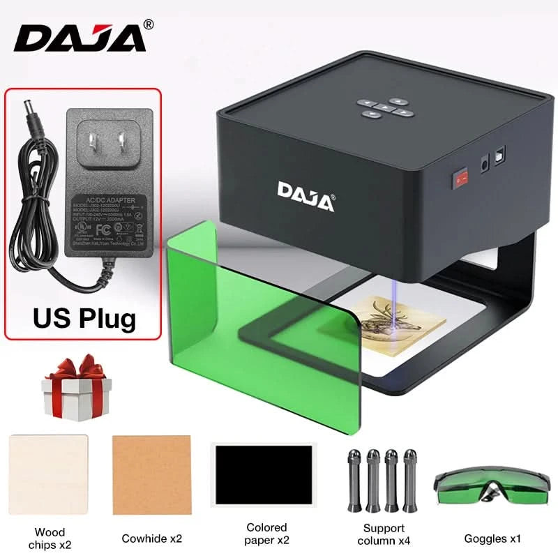 DAJA DJ6 Laser Engraver Logo Marker Machine for Household Woodwork Marking Machine Support Wireless BT Mobile Phone App Control
