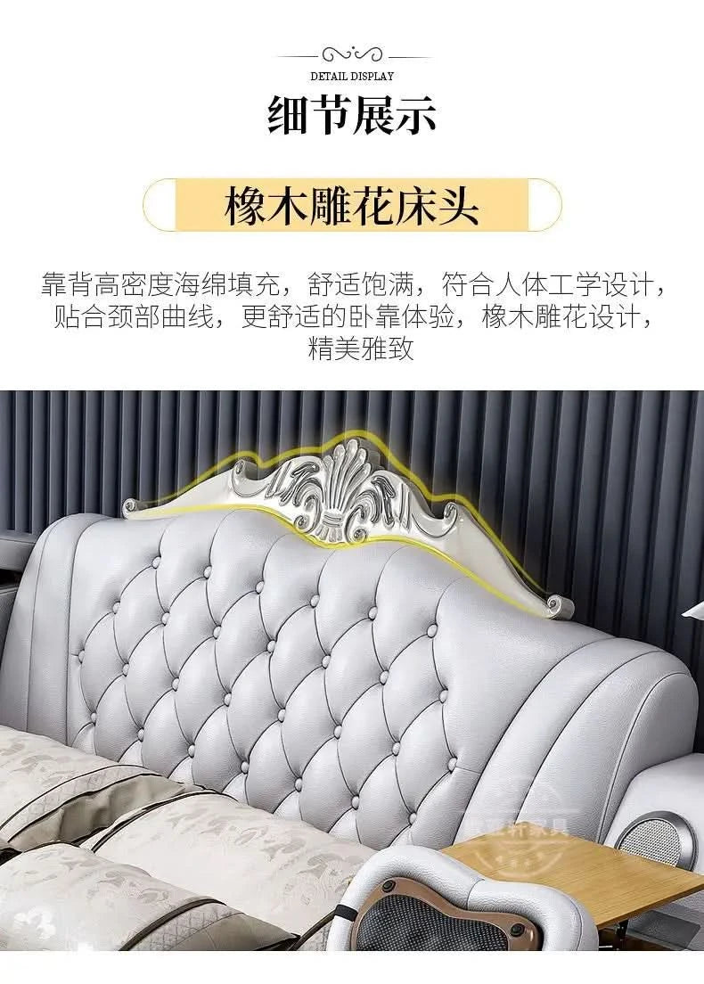 Frame Full Size Storage Bed Queen Size Luxury 180x200cm King Bed Minimalist Upholstered Nordic 150x200cm Home Bedroom Furniture