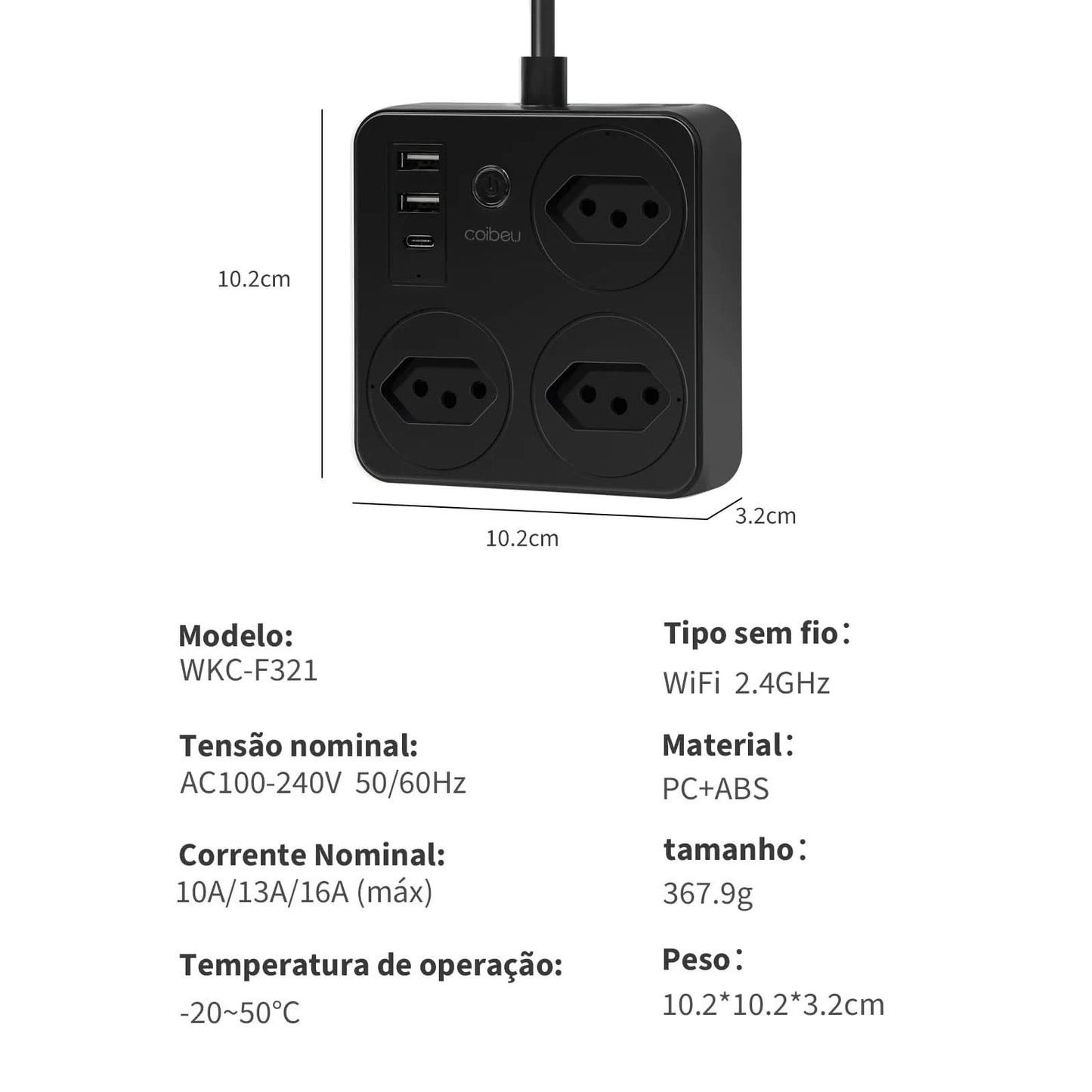 Smart Switch mit Steckdose, brasilianischer Netzfilter, Smart Plug, USB-Steckdose, Smart Switch, Smart Socket