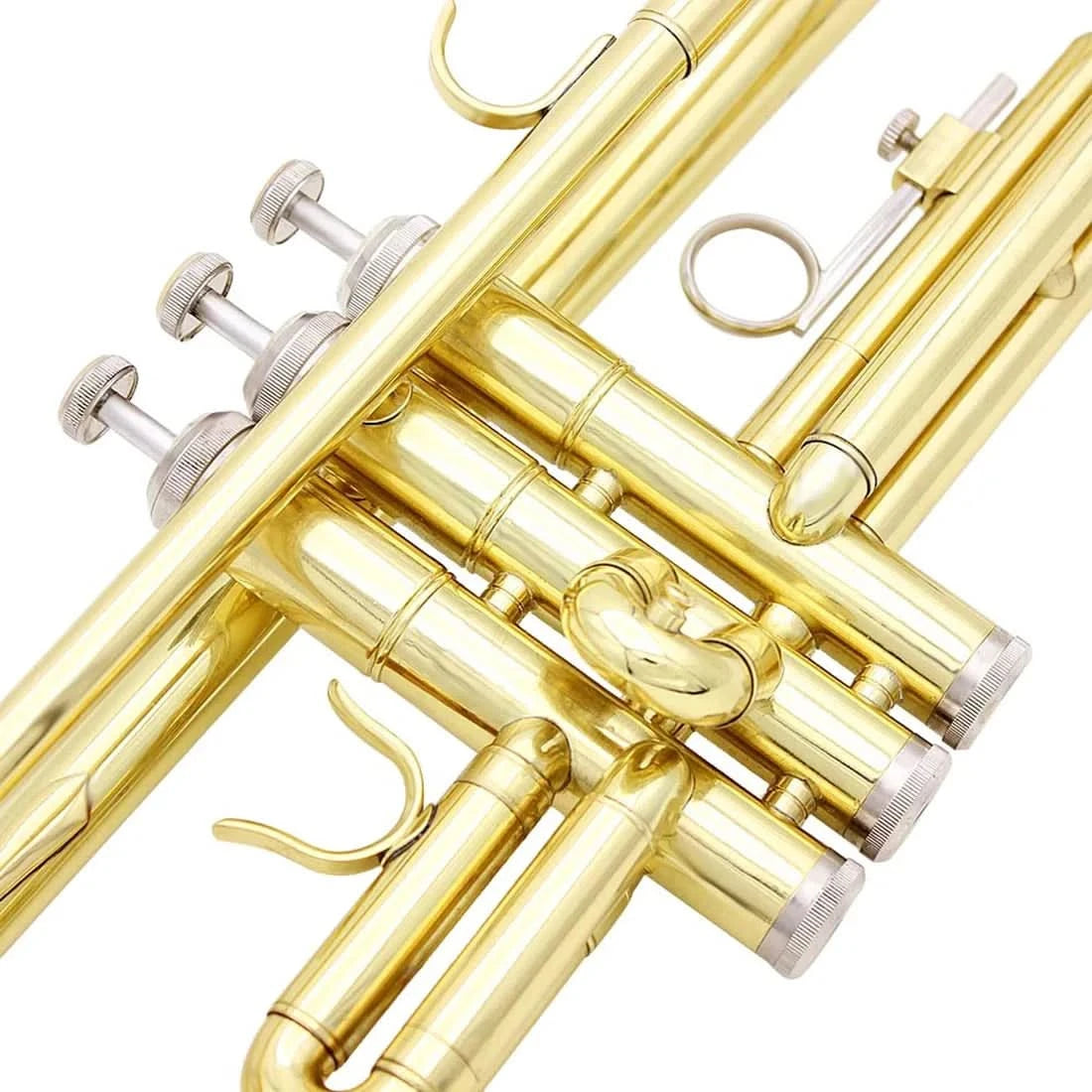 SLADE Bb Trumpet Brass body Gold-Plated B Flat Trumpet Professional Performance Brass Musical Instrument with Case Mouthpiece