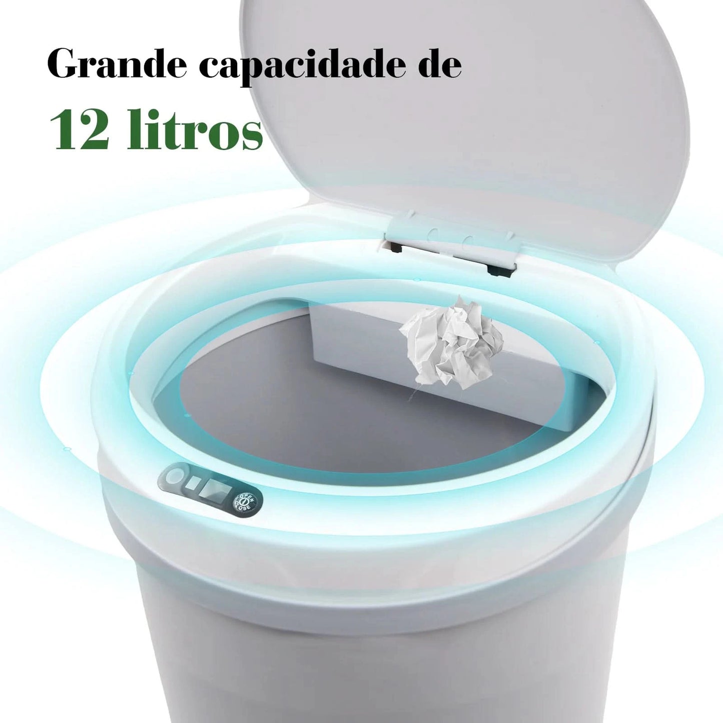Lata de lixo sensor de toque automático lata lata de lixo plástico cozinha latas sala estar capacidade do agregado familiar