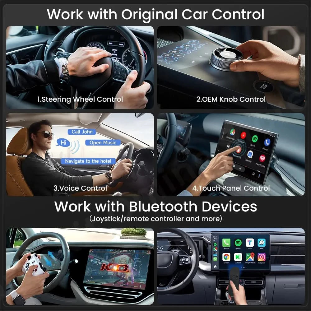 Carlinkit SDM660 Aibox Android 13 USB-A CarPlay Android Auto Wireless Adapter Support Online Video Spotify Netfilx Ble Wifi