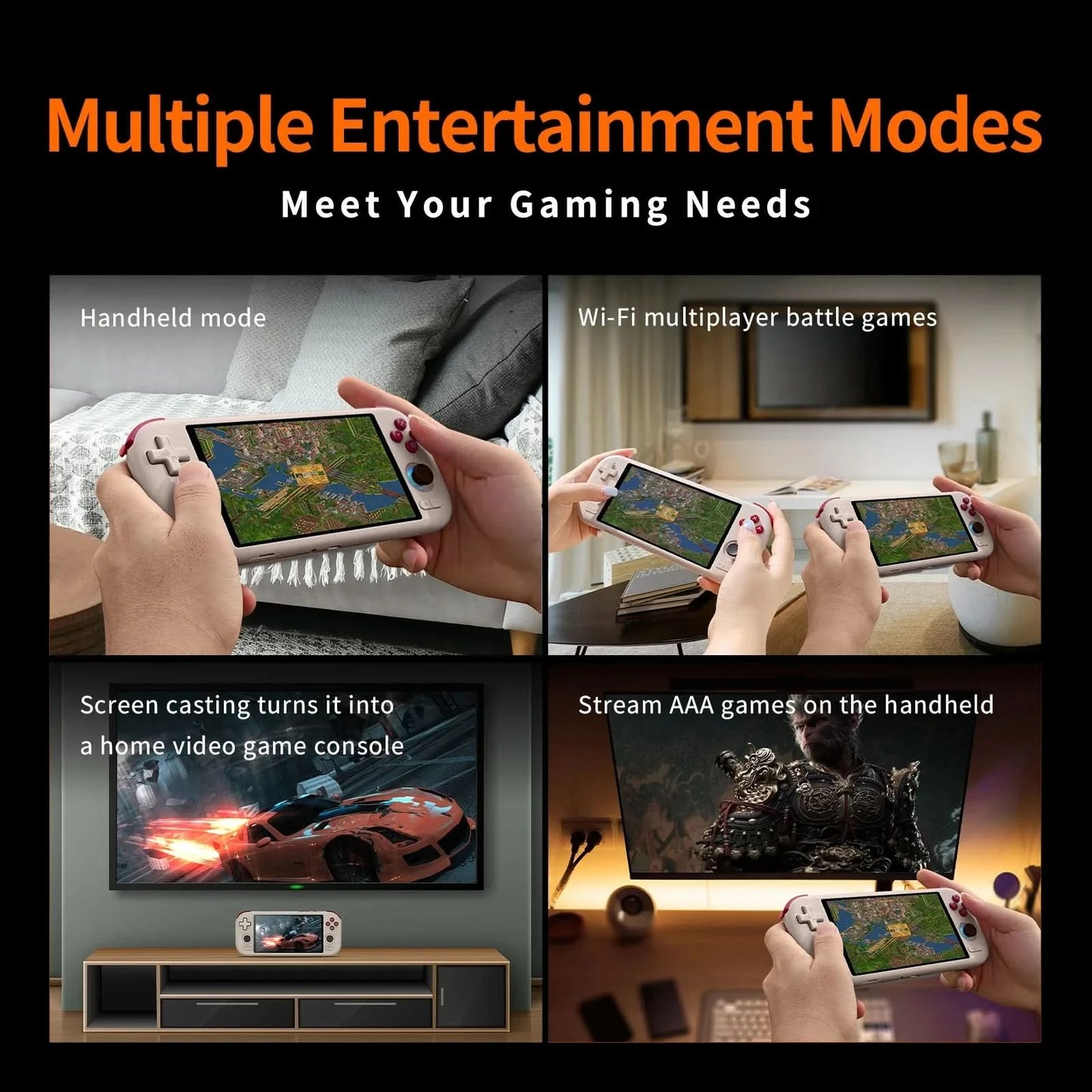 MANGMI AIR X Gaming Retro Handheld Console Snapdragon 662 With 5000mAh Battery 5.5-inch Screen RGB Hall Joystick Game Console